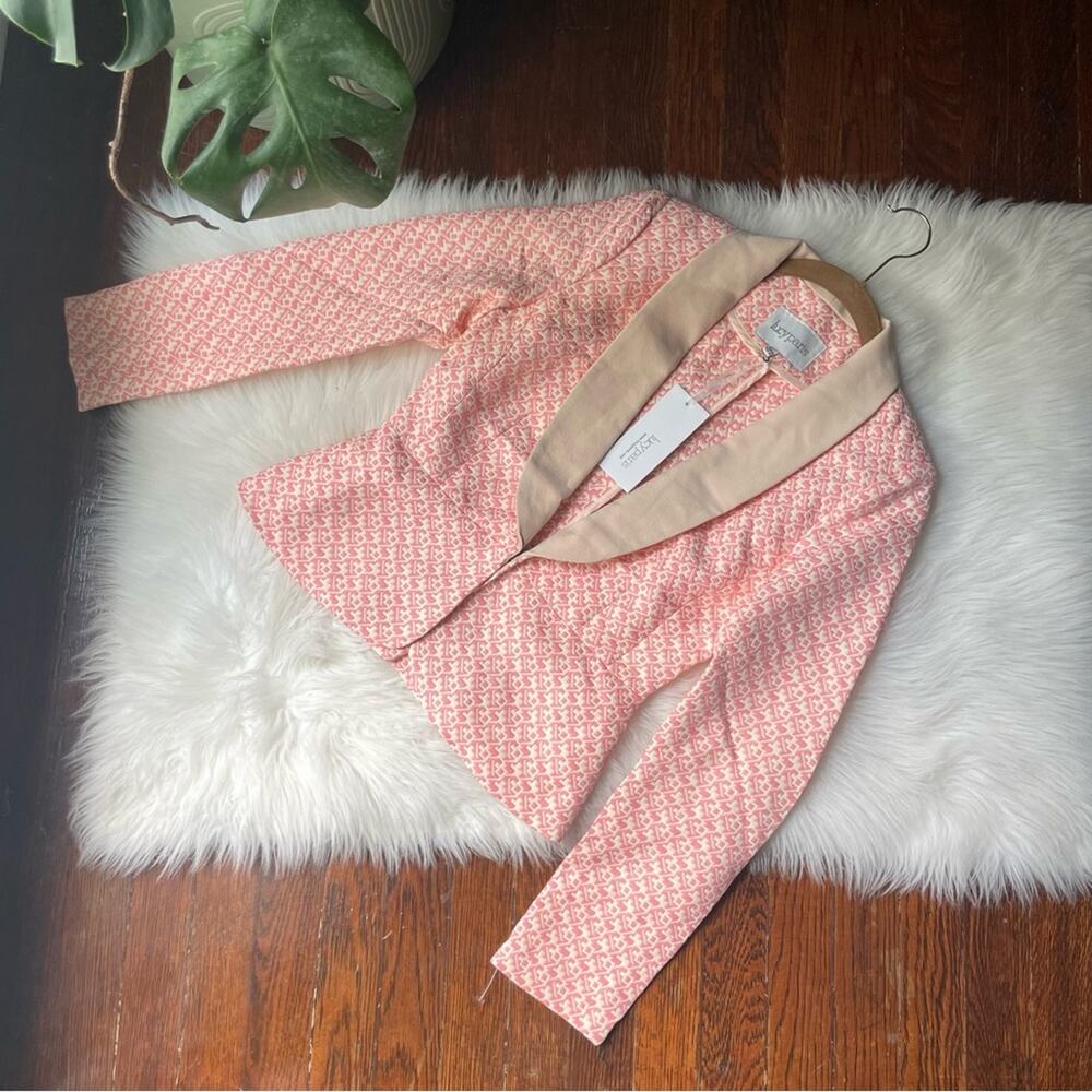 Lucy Paris Pink & Cream Blazer Size Medium